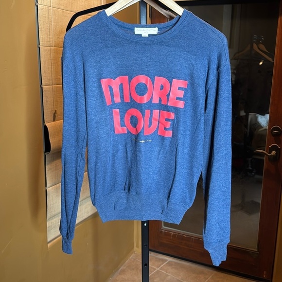 Spiritual Gangster Tops - Spiritual Gangster More Love Blue Sweatshirt Size XS